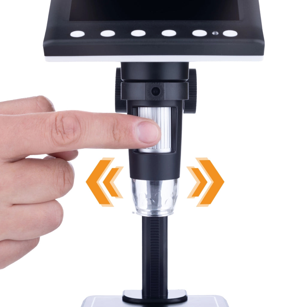 Mikroscopio Digitale DM7-B1 – Schermo LCD 4,3" | Ingrandimento 40X-1000X | Connessione PC, 8 LED Regolabili, MicroSD