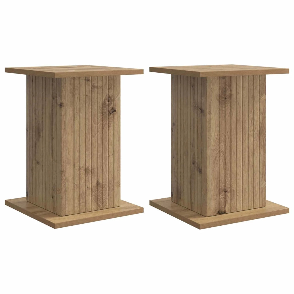 Supporto per piante 2 pcs Rovere Artigianale 30,5 x 30 x 43 cm 899815