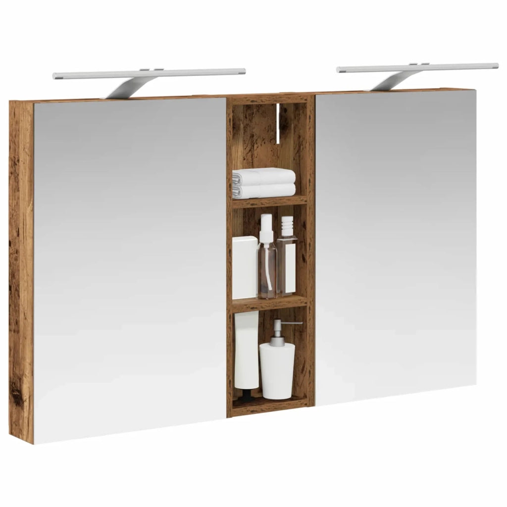 Set di Armadi da Bagno con porta 3 pcs 100 x 10,5 x 60,5 cm 3403710