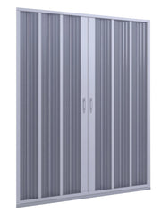 Porta Doccia 160 cm 2 Ante a Soffietto in PVC Apertura Centrale H185 cm Dorini Bianco