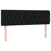 Testiera | Testata Nera 144x7x78/88 cm in Tessuto