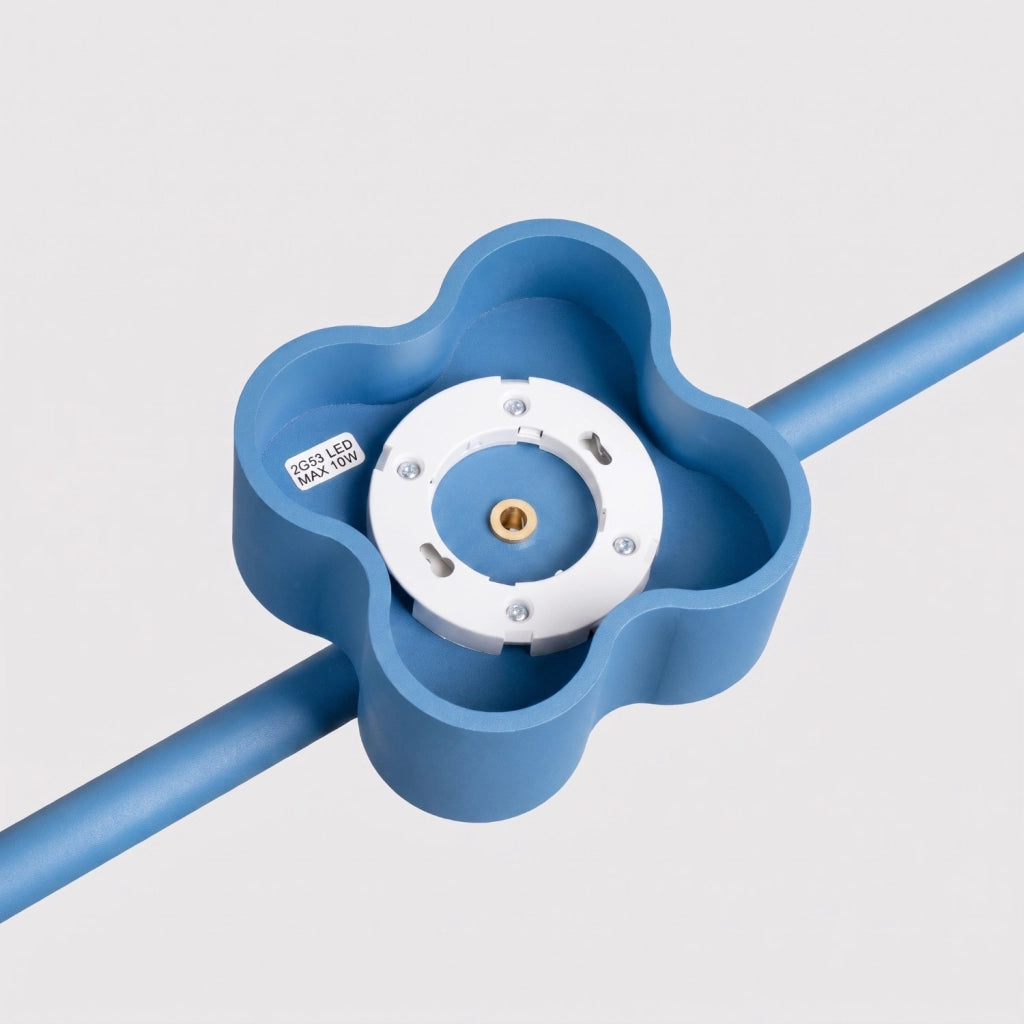 Lampadario OVIO 4 azzurro Gx53