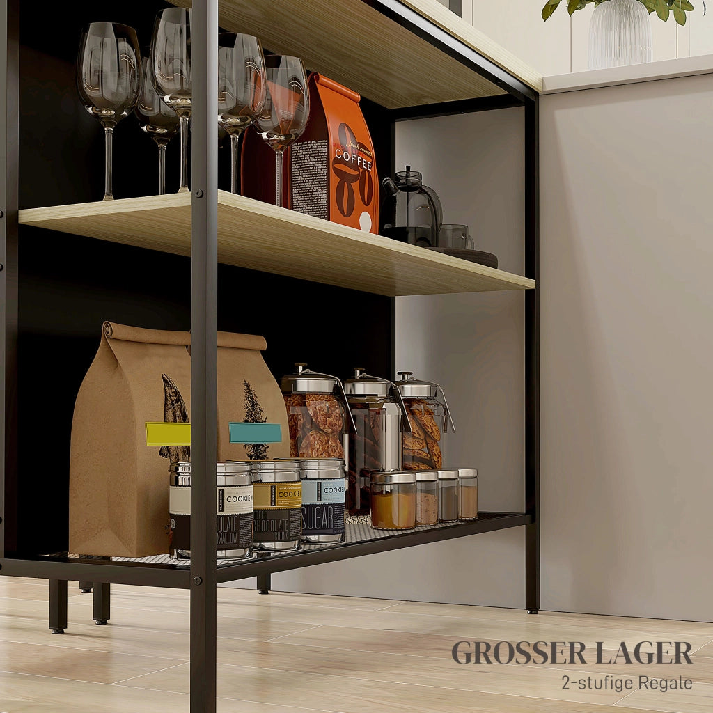 Set Bar 2 Sedie & 1 Tavolo ¨C zephmum ¨C Nero/Rovere 80x120x75
