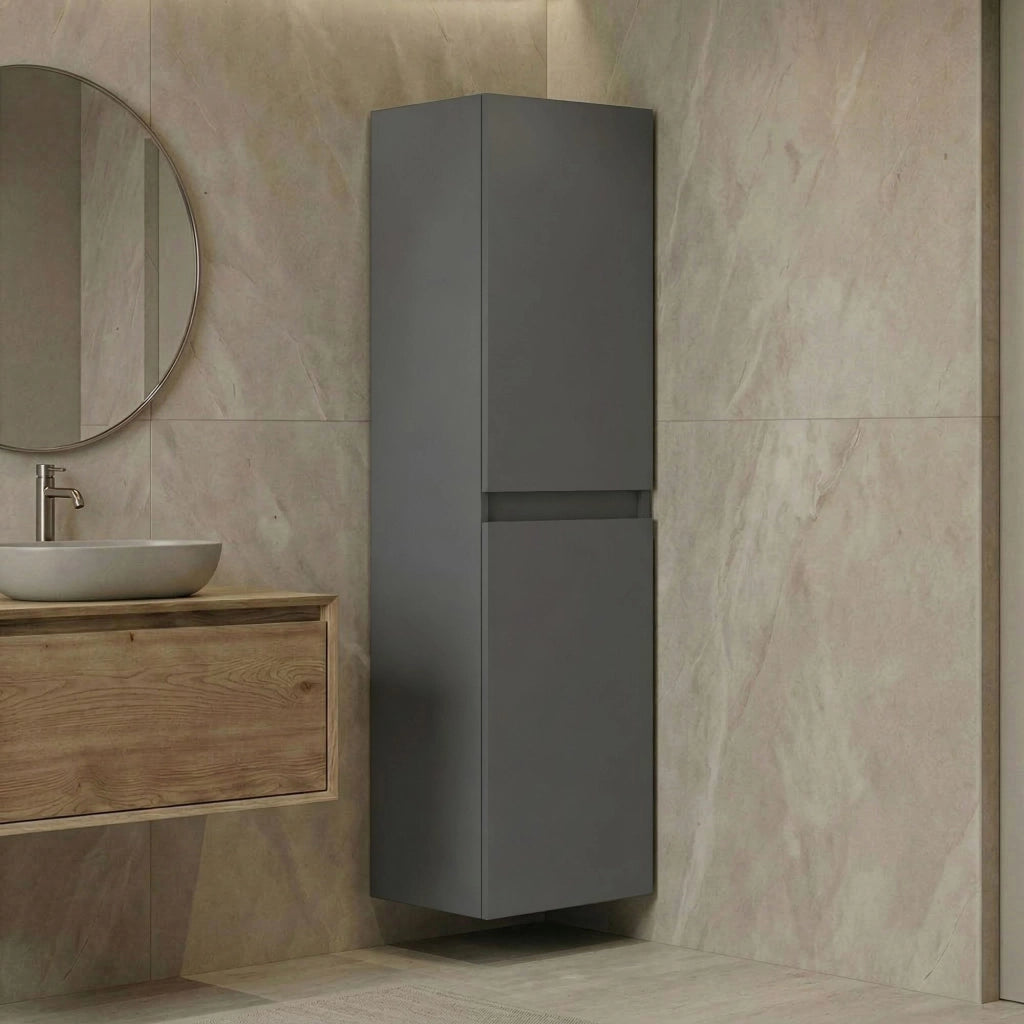 Mobile da bagno "Nest 40 v2" - 40 x 32 x 138 cm - Grigio opaco