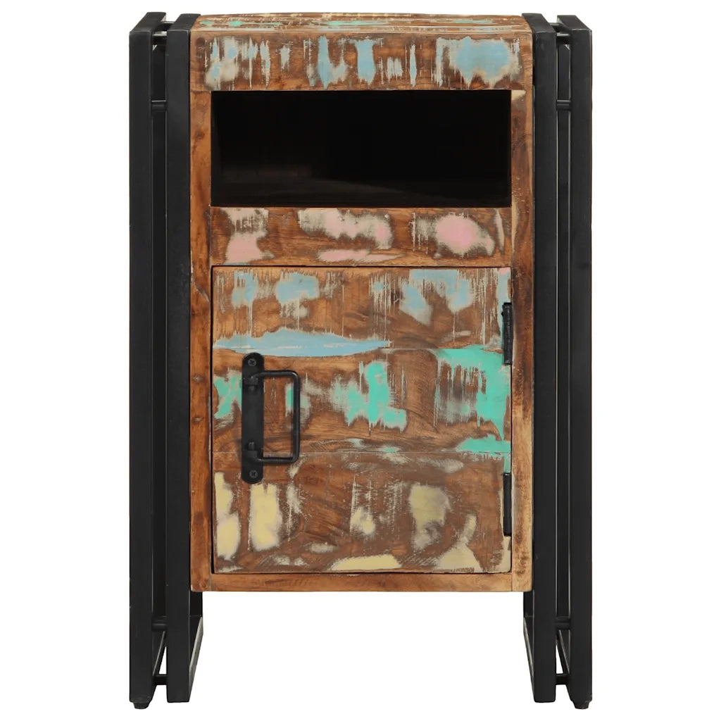 Comodino | Armadio da Notte | Mobiletto da notte 40x40x59 cm in Legno Massello di Recupero