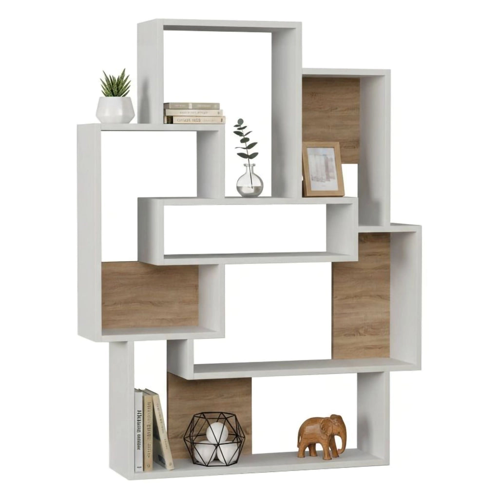 Biblioteca Khaimuk, Libreria 7 Ripiani, 101x22x132h cm Bianco