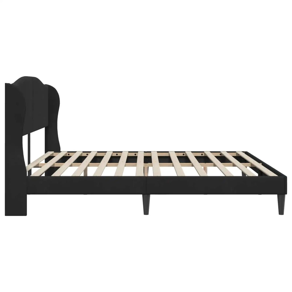 Struttura del letto con testiera Nero 180 x 200 cm Velluto 42027939