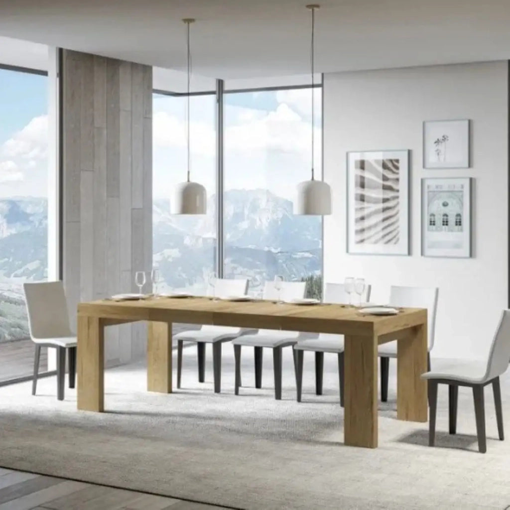 Tavolo allungabile 120/224x90 cm Roxell Premium colore quercia natura