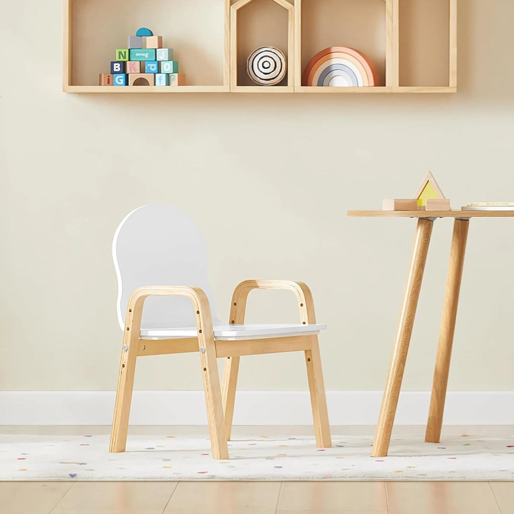 Set da 2 Sgabelli per Bambini con Braccioli e Schienale Altezza Sedile Regolabile, Design Moderno e Confortevole KMB24-WX2