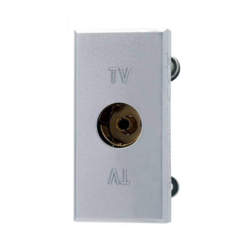 Trade Shop - Presa Tv Connettore Femmina Silver Compatibile Bticino Axolute -