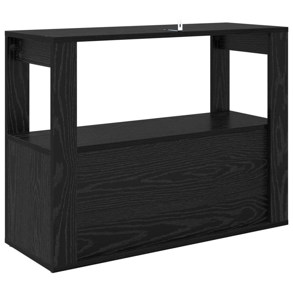 Credenza Rovere nero 80 x 30 x 60 cm Legno multistrato 881092