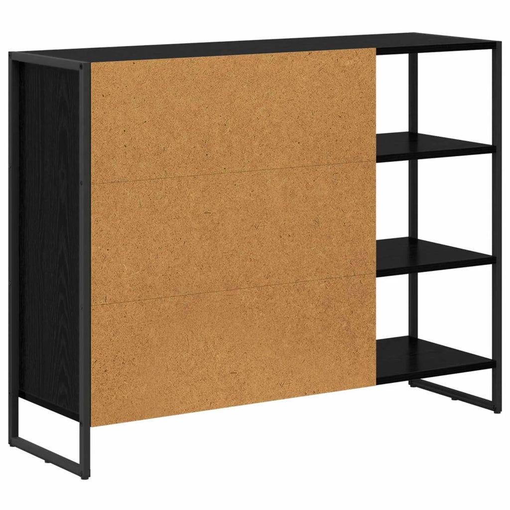 Mobile laterale Rovere Nero 96.5 x 30 x 75 cm Legno multistrato 886612
