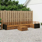 Set di divani da esterno 7 pcs Naturale 79 x 79 x 37 cm