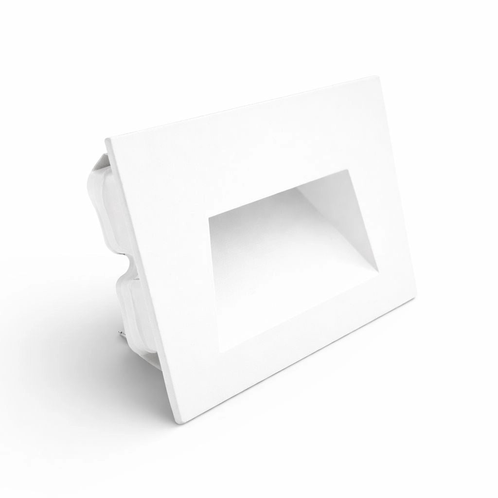 FARETTO BIANCO A LED SEGNAPASSO DA 5W PER INTERNI ED ESTERNI - CON CCT SWITCH COLORE LUCE PER GIARDINI SCALE E VIALI COMPATIBILE CON CASSETTA 503