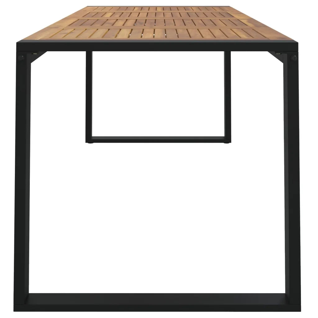 Tavolo Giardino con Gambe a U 200x90x75cm Legno Massello Acacia 319518