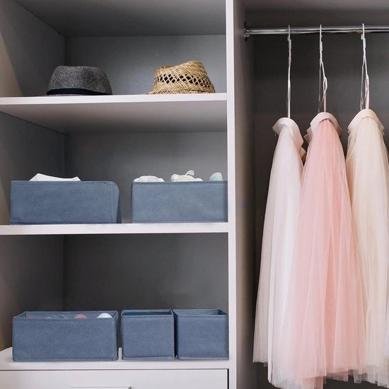 Set da 8 contenitori pieghevoli per magazzino - Contenitori pieghevoli per abbigliamento, biancheria intima, calze e altro
