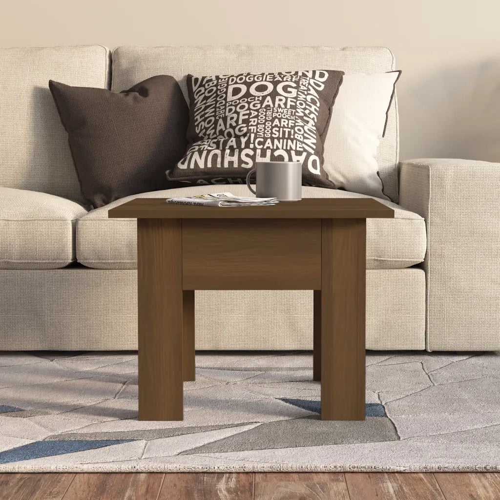Tavolino da salotto | Tavolino da caff¨¨ | Tavolino da Soggiorno Rovere Marrone 55x55x42 cm in Truciolato