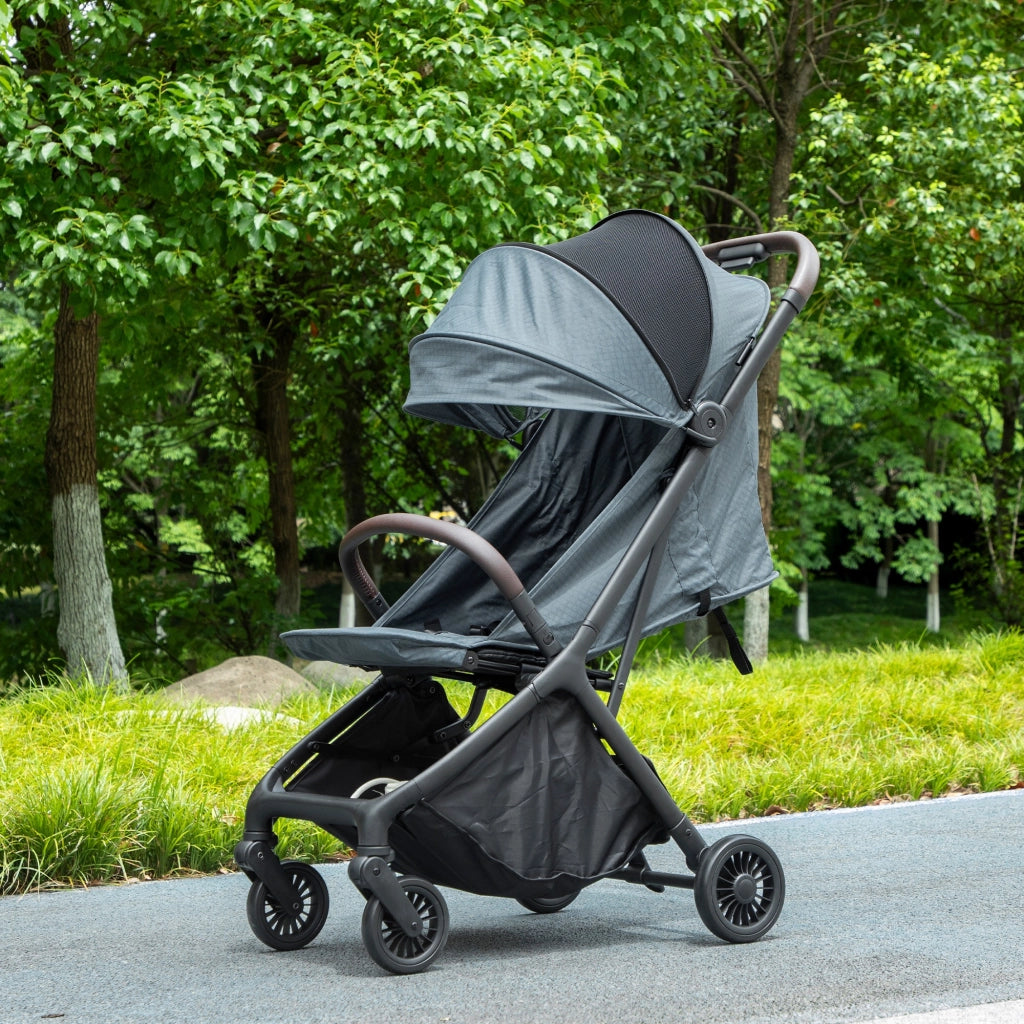 Passeggino per Bambini fino a 15 Kg 87x50x103 cm Chiusura con una Mano Blu e Nero