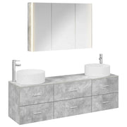 Set di mobili per il bagno 4 pcs Grigio Cemento 3407066