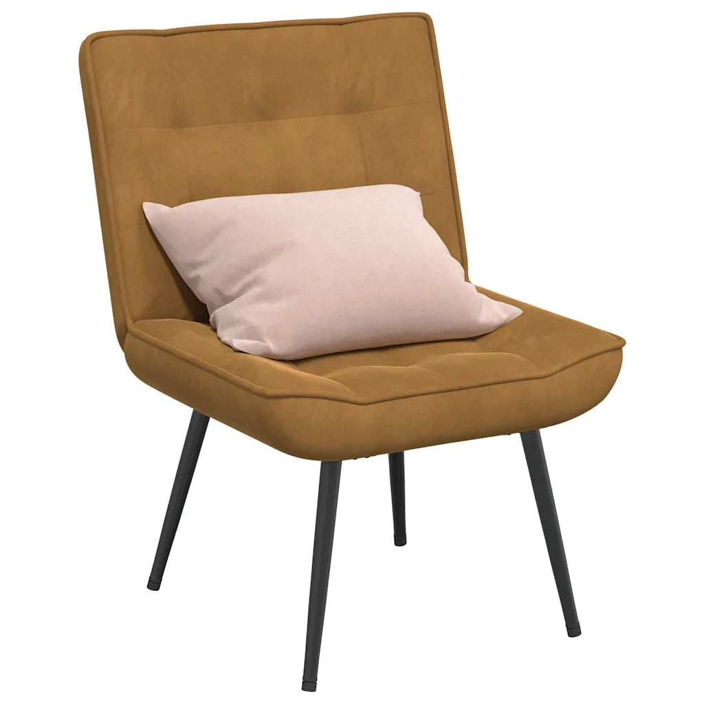 vidaXL Poltrona Relax 64x74x84 cm Marrone in Velluto