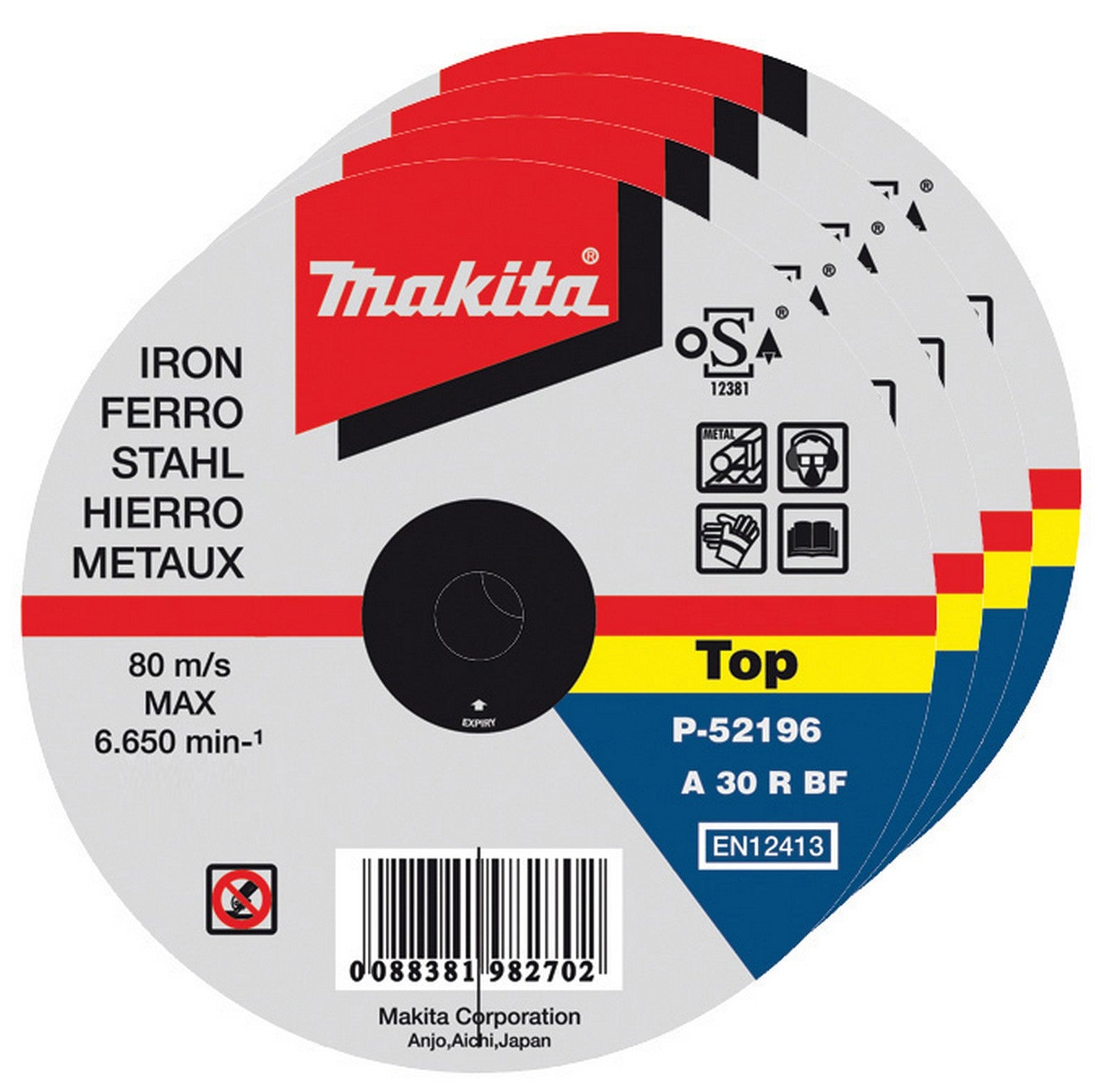 makita confezione pz.50 disco ferro 115x1,0x22 cod:ferx.94435