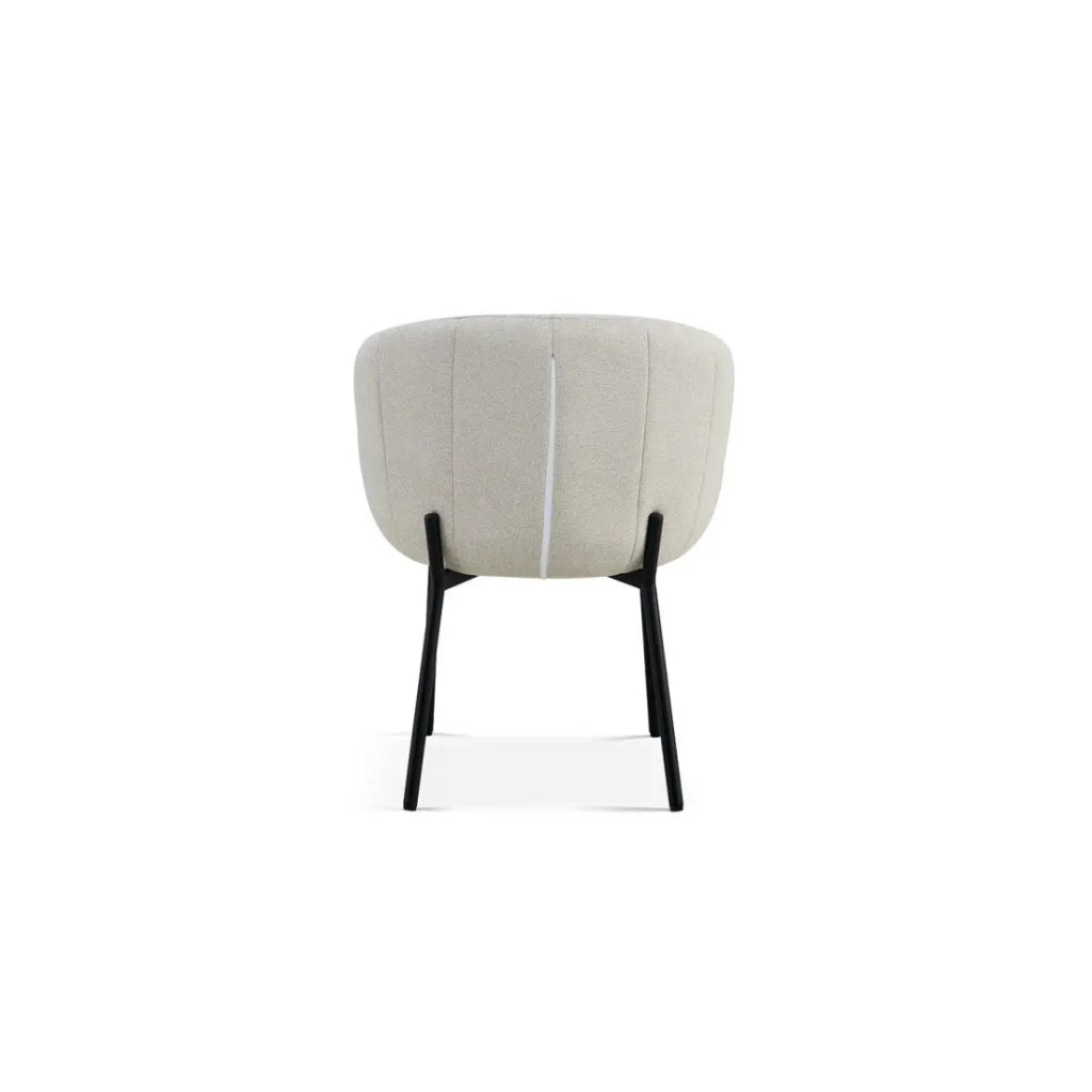 Sedia SIVIGLIA – Tessuto beige – Piedi in metallo – Altezza 79 cm – Stile contemporaneo