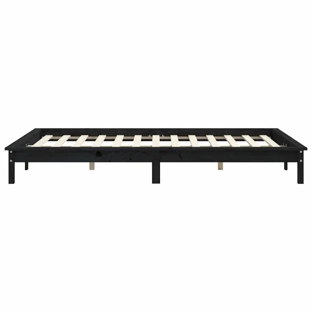 Giroletto Nero 120x200 cm in Legno Massello di Pino cod mxl 61863