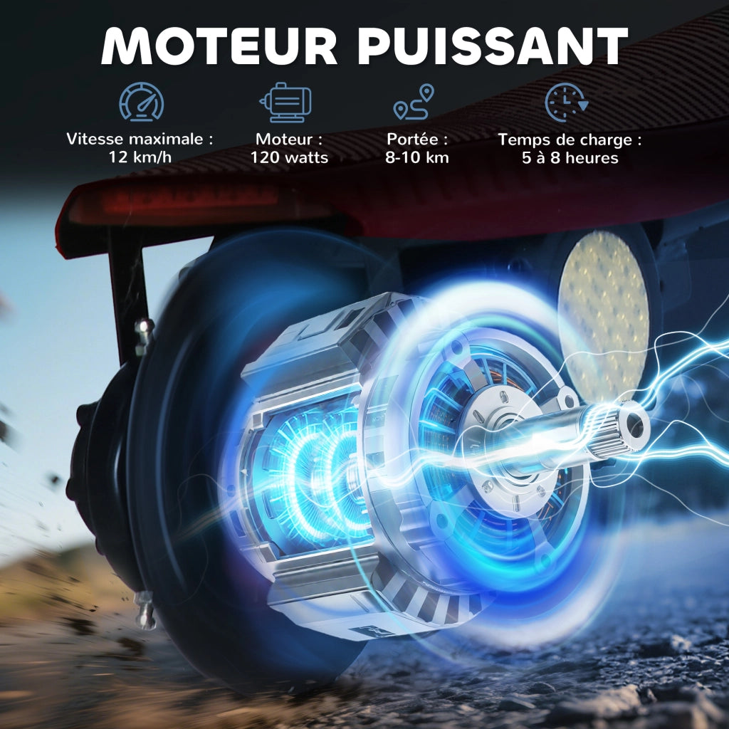 Monopattino elettrico pieghevole per bambini ¨C zephmum ¨C 120W 12km/h 10km autonomia rosso
