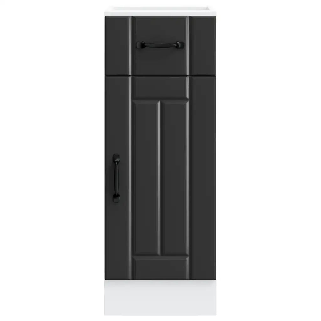 Base da Cucina Lucca Nero in Legno Multistrato 853698