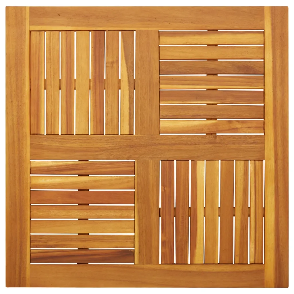 Piano per Tavolo 80x80x2,2 cm Quadrato Legno Massello di Faggio