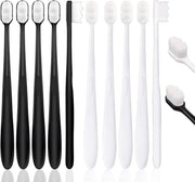 Tandenastraente - 10 pezzi - Ultrazaffa micro-nano tandeatraente - Per tessuto gengivale sensibile - Con 20.000 zaffi fili sterili - Per denti sensibili (nero + bianco)