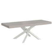 Tavolo allungabile 160/264x90 cm Volantis Premium cashmere gambe bianche