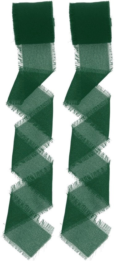 Cadeaulint 4 cm di diametro - 2 rotoli - Lint decorativo in poliestere - Lunghezza 10 m - Materiale per hobby - Decorativo
