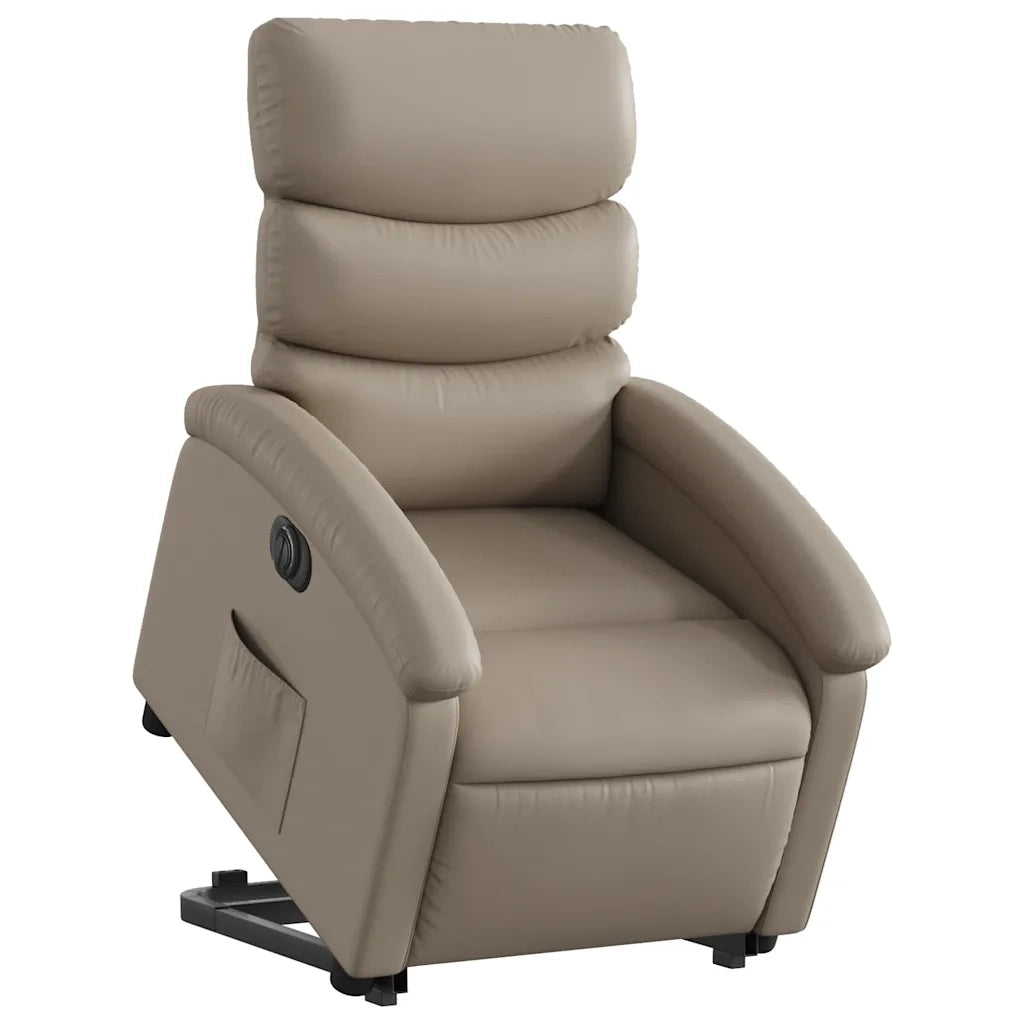 Poltrona Alzapersona Reclinante Elettrica Cappuccino Similpelle
