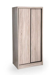 ARES ARMADIO IN LEGNO CON ANTE SCORREVOLI 84 X 56 X 187 CM COLORE ROVERE