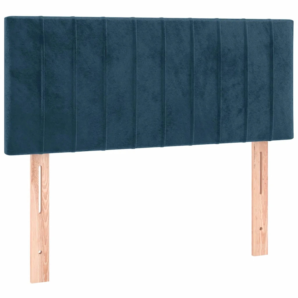 Letto a Molle con Materasso e LED-Struttura Letto con Materasso Blu Scuro 80x200cm in Velluto 527695