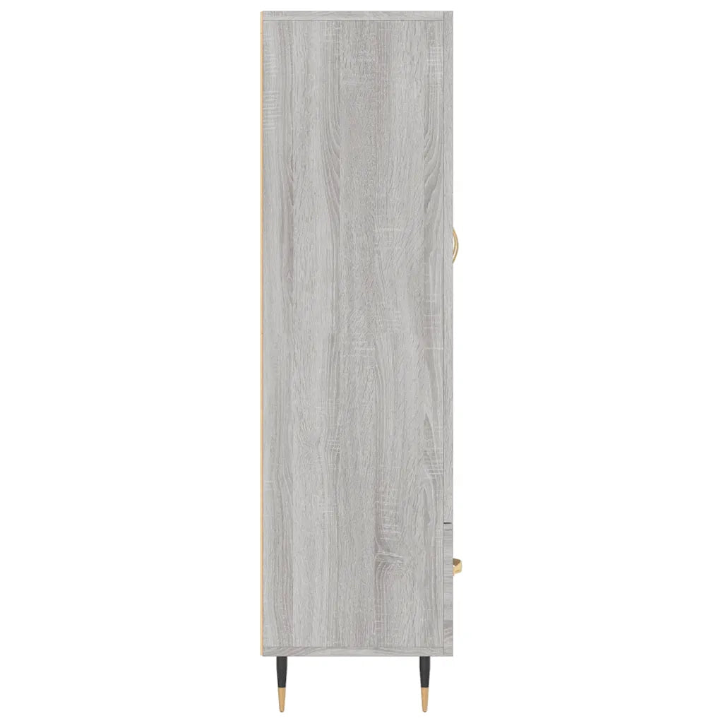 Credenza | Madia | Buffet da pranzo | Armadio da pranzo Grigio Sonoma 69,5x31x115 cm in Legno Multistrato