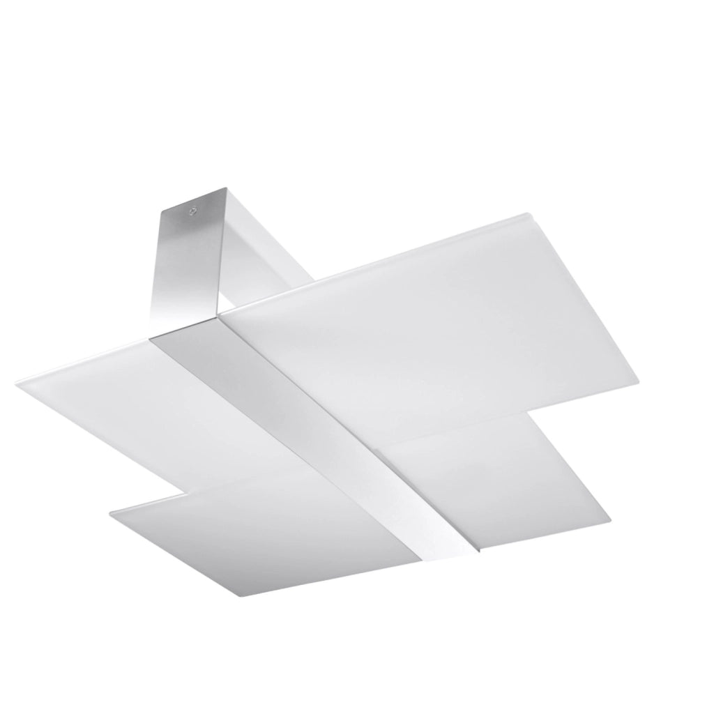 Plafoniera Giorgio Pure Lume 2 luci E27 bianco argento