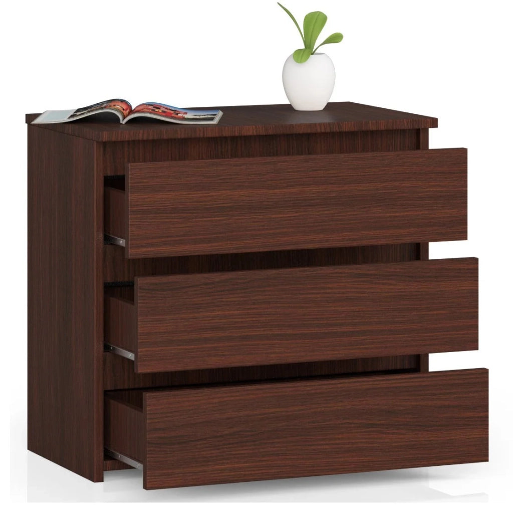 Comodino AKORD CL3 Wengé 60 cm 3 cassetti 60x35x57 cm