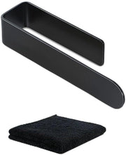 Maniglione per asciugamano senza forare, maniglione autoadesivo, maniglione per asciugamano in acciaio inossidabile con asciugamano, maniglione per asciugamano per bagno, cucina, camera da letto (23 cm, Nero)