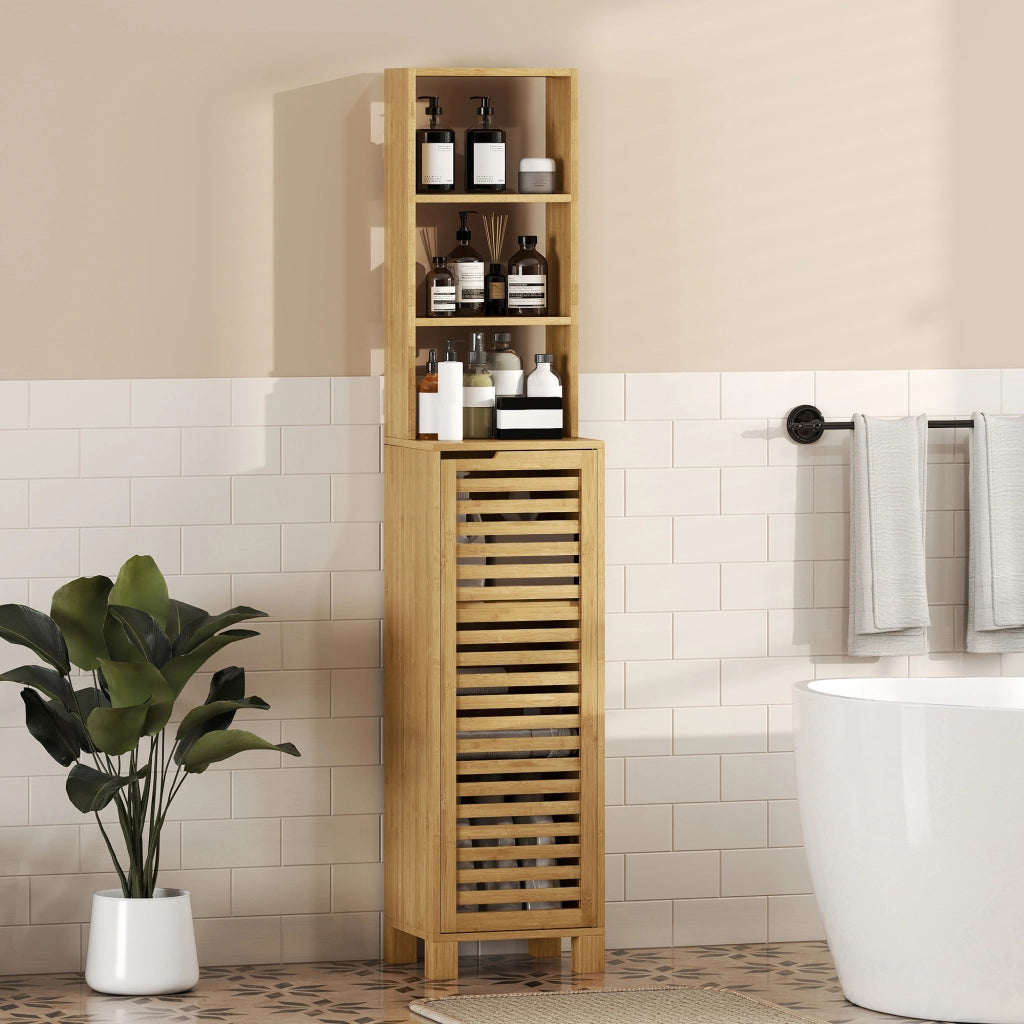 Armadio bagno alto ¨C zephmum ¨C 34x30x170 cm, legno, naturale