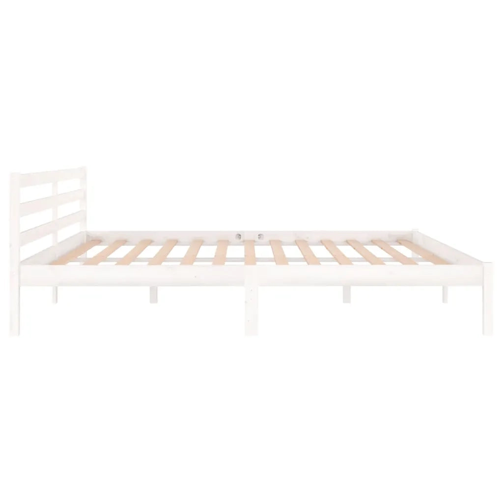 Giroletto in Legno Massello di Pino 200x200 cm Bianco 810451