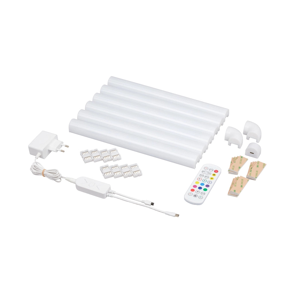 Applique Moderna Remsa Plastica Bianco Led Integrato 24W 3000K