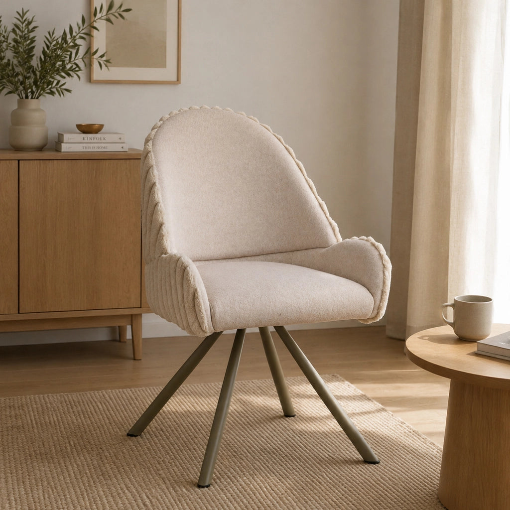 Kinna, Sedia 2 Sedie, Bianco Crema