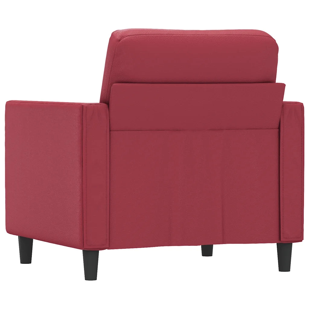 Poltrona | Sedia Relax Rosso Vino 60 cm in Similpelle
