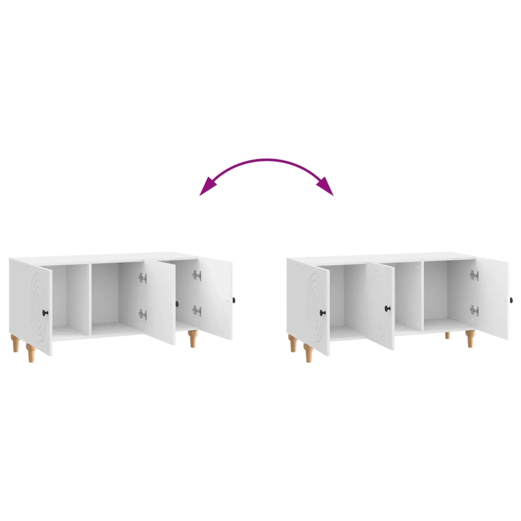Mobile TV 99 x 34,5 x 50 cm Bianco Lucido Legno ingegnerizzato 894259