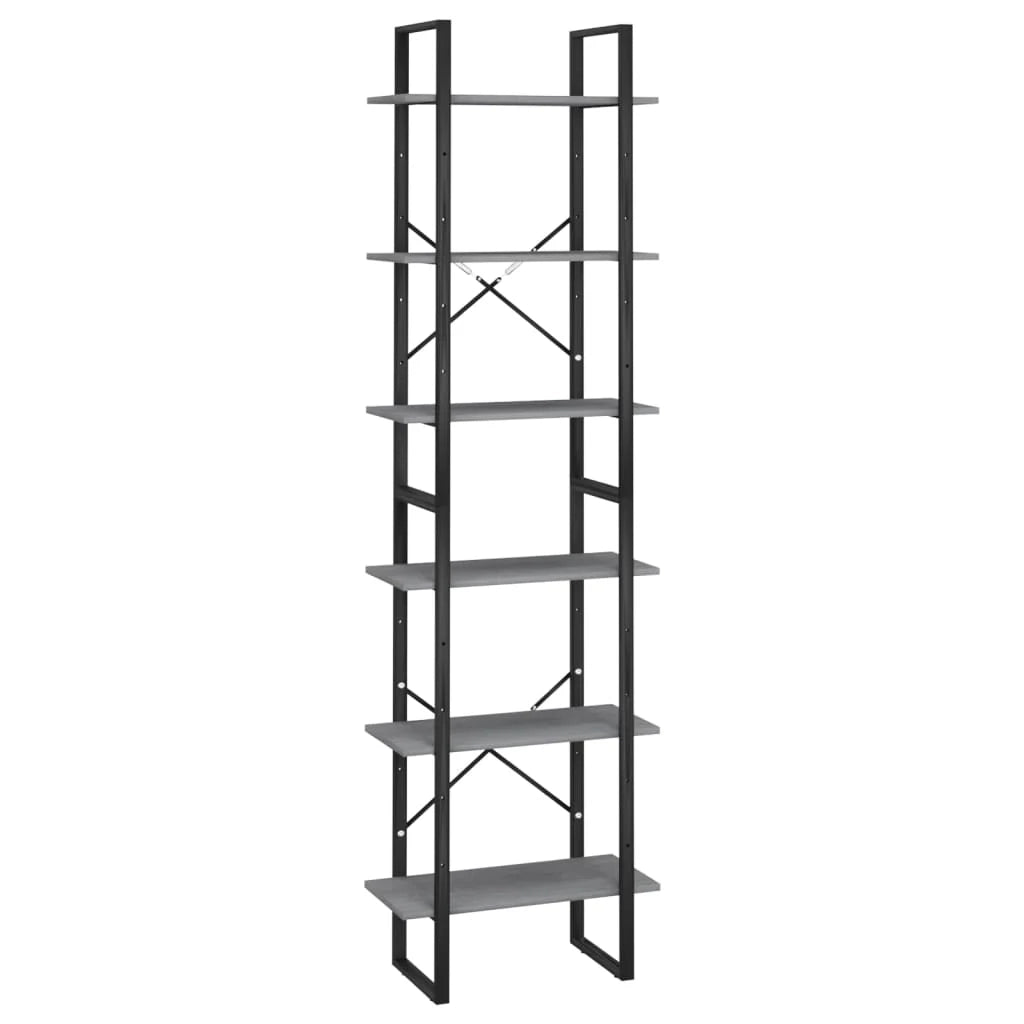 Set di 2 ripiani portaoggetti 60 x 30 x 210 cm in legno di pino massiccio grigio 02_0000664
