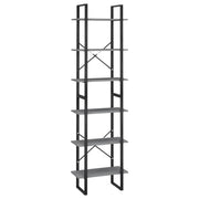 Set di 2 ripiani portaoggetti 60 x 30 x 210 cm in legno di pino massiccio grigio 02_0000664
