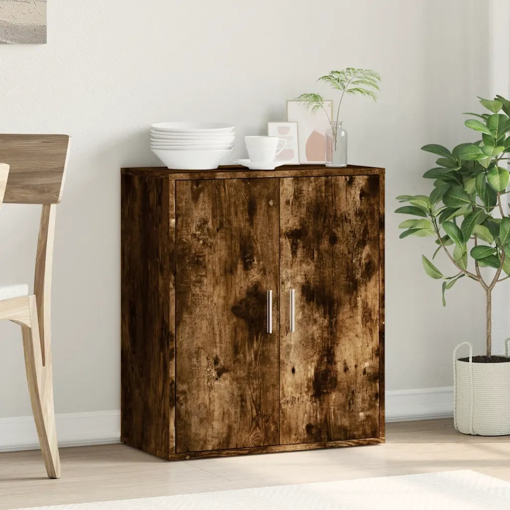 Credenza-Buffet-Armadio da cucina Rovere Fumo 79x38x80 cm in Legno Multistrato 763757
