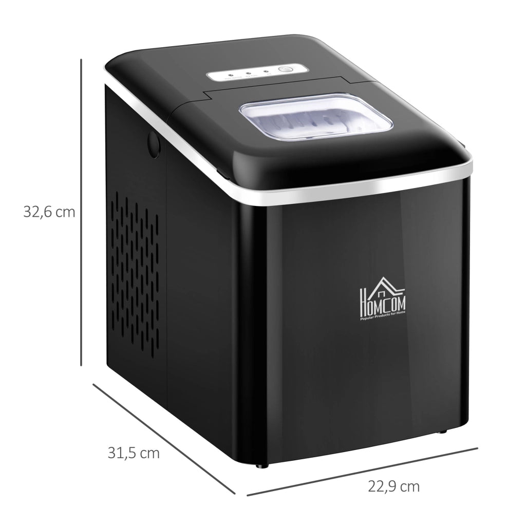 Macchina del Ghiaccio Portatile Autopulente ¨C Zephmum ¨C 12kg/24h Nero PP